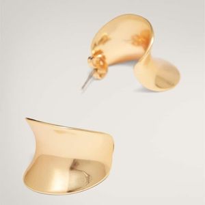 Massimo Dutti Gold Plated Hoop Earrings